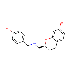 Oc1ccc(CNC[C@@H]2CCc3ccc(O)cc3O2)cc1 ZINC000013775975