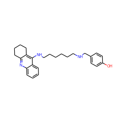 Oc1ccc(CNCCCCCCNc2c3c(nc4ccccc24)CCCC3)cc1 ZINC000071294581