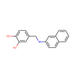 Oc1ccc(CNc2ccc3ccccc3c2)cc1O ZINC000036951929