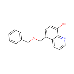 Oc1ccc(COCc2ccccc2)c2cccnc12 ZINC000000233302