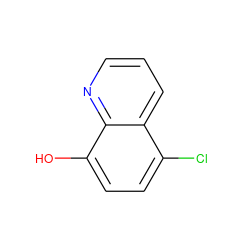 Oc1ccc(Cl)c2cccnc12 ZINC000000001209