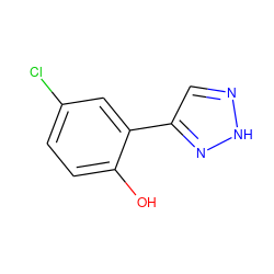 Oc1ccc(Cl)cc1-c1cn[nH]n1 ZINC000095561226