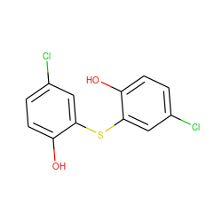 Oc1ccc(Cl)cc1Sc1cc(Cl)ccc1O ZINC000000136146