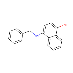 Oc1ccc(NCc2ccccc2)c2ccccc12 ZINC000045259568