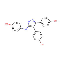 Oc1ccc(Nc2[nH]nc(-c3ccc(O)cc3)c2-c2ccc(O)cc2)cc1 ZINC000063298587