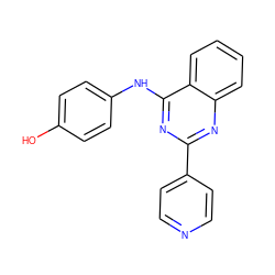 Oc1ccc(Nc2nc(-c3ccncc3)nc3ccccc23)cc1 ZINC001772656139