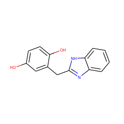 Oc1ccc(O)c(Cc2nc3ccccc3[nH]2)c1 ZINC000000453217