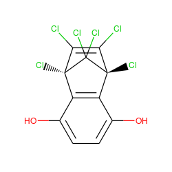 Oc1ccc(O)c2c1[C@@]1(Cl)C(Cl)=C(Cl)[C@@]2(Cl)C1(Cl)Cl ZINC000100020334