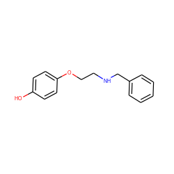 Oc1ccc(OCCNCc2ccccc2)cc1 ZINC000026751661