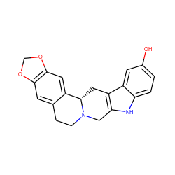 Oc1ccc2[nH]c3c(c2c1)C[C@H]1c2cc4c(cc2CCN1C3)OCO4 ZINC000209376443