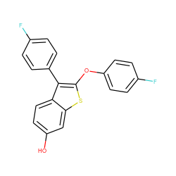 Oc1ccc2c(-c3ccc(F)cc3)c(Oc3ccc(F)cc3)sc2c1 ZINC000653811026