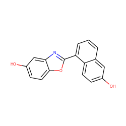 Oc1ccc2c(-c3nc4cc(O)ccc4o3)cccc2c1 ZINC000003817709