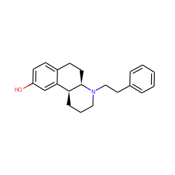 Oc1ccc2c(c1)[C@@H]1CCCN(CCc3ccccc3)[C@@H]1CC2 ZINC000026262950