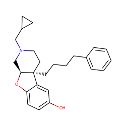 Oc1ccc2c(c1)[C@]1(CCCCc3ccccc3)CCN(CC3CC3)C[C@@H]1O2 ZINC000299860309