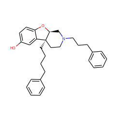 Oc1ccc2c(c1)[C@]1(CCCCc3ccccc3)CCN(CCCc3ccccc3)C[C@@H]1O2 ZINC000299864446