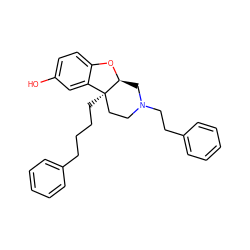 Oc1ccc2c(c1)[C@]1(CCCCc3ccccc3)CCN(CCc3ccccc3)C[C@@H]1O2 ZINC000299866326