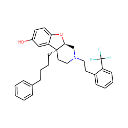 Oc1ccc2c(c1)[C@]1(CCCCc3ccccc3)CCN(CCc3ccccc3C(F)(F)F)C[C@@H]1O2 ZINC000299859138