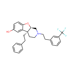 Oc1ccc2c(c1)[C@]1(CCc3ccccc3)CCN(CCc3cccc(C(F)(F)F)c3)C[C@@H]1O2 ZINC000096927728