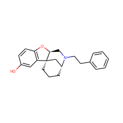 Oc1ccc2c(c1)[C@]13CCC[C@H](C1)N(CCc1ccccc1)C[C@@H]3O2 ZINC000040380591