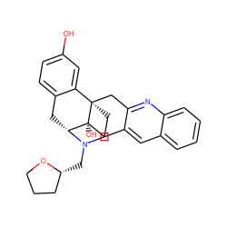 Oc1ccc2c(c1)[C@]13CCN(C[C@@H]4CCCO4)[C@H](C2)[C@]1(O)Cc1cc2ccccc2nc1C3 ZINC000103257216