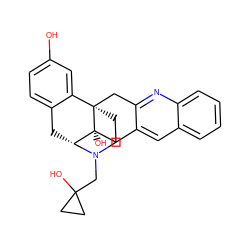 Oc1ccc2c(c1)[C@]13CCN(CC4(O)CC4)[C@H](C2)[C@]1(O)Cc1cc2ccccc2nc1C3 ZINC000103257214