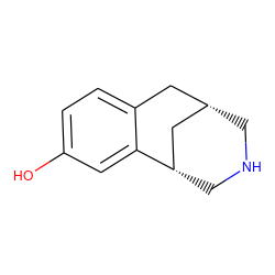 Oc1ccc2c(c1)[C@H]1CNC[C@@H](C2)C1 ZINC000028470148