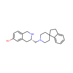 Oc1ccc2c(c1)C[C@@H](CN1CCC3(CCc4ccccc43)CC1)NC2 ZINC000035790394