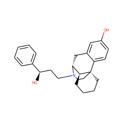 Oc1ccc2c(c1)C[C@@H]1[C@@H]3CCCC[C@@]23CCN1CC[C@@H](O)c1ccccc1 ZINC000100843824