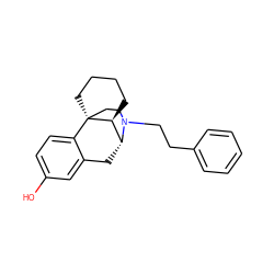 Oc1ccc2c(c1)C[C@@H]1[C@@H]3CCCC[C@@]23CCN1CCc1ccccc1 ZINC000100895449