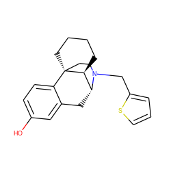 Oc1ccc2c(c1)C[C@@H]1[C@@H]3CCCC[C@@]23CCN1Cc1cccs1 ZINC000100895390