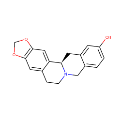 Oc1ccc2c(c1)C[C@@H]1c3cc4c(cc3CCN1C2)OCO4 ZINC000096930033