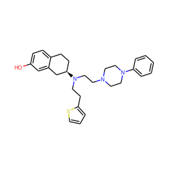 Oc1ccc2c(c1)C[C@H](N(CCc1cccs1)CCN1CCN(c3ccccc3)CC1)CC2 ZINC000028964156