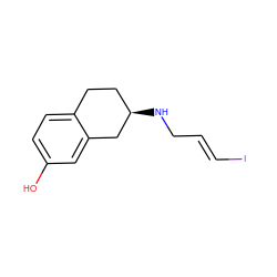 Oc1ccc2c(c1)C[C@H](NC/C=C/I)CC2 ZINC000013739881