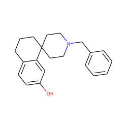 Oc1ccc2c(c1)C1(CCC2)CCN(Cc2ccccc2)CC1 ZINC000013455538