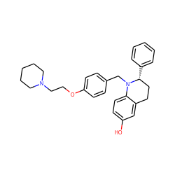 Oc1ccc2c(c1)CC[C@@H](c1ccccc1)N2Cc1ccc(OCCN2CCCCC2)cc1 ZINC000001553960