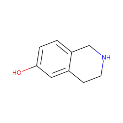 Oc1ccc2c(c1)CCNC2 ZINC000003847388