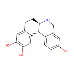 Oc1ccc2c(c1)CN[C@@H]1CCc3cc(O)c(O)cc3[C@@H]21 ZINC000013603418