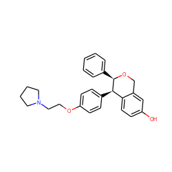 Oc1ccc2c(c1)CO[C@H](c1ccccc1)[C@@H]2c1ccc(OCCN2CCCC2)cc1 ZINC000028351479