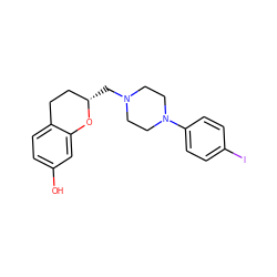 Oc1ccc2c(c1)O[C@@H](CN1CCN(c3ccc(I)cc3)CC1)CC2 ZINC000103268387