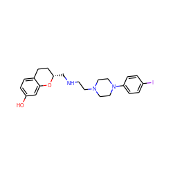 Oc1ccc2c(c1)O[C@@H](CNCCN1CCN(c3ccc(I)cc3)CC1)CC2 ZINC000103268389