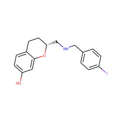 Oc1ccc2c(c1)O[C@@H](CNCc1ccc(I)cc1)CC2 ZINC000103267880