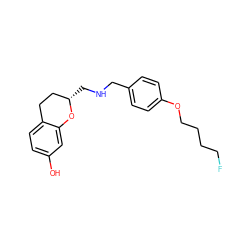 Oc1ccc2c(c1)O[C@@H](CNCc1ccc(OCCCCF)cc1)CC2 ZINC000103268391