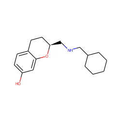 Oc1ccc2c(c1)O[C@H](CNCC1CCCCC1)CC2 ZINC000003959258