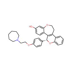 Oc1ccc2c(c1)OCCC1=C2[C@@H](c2ccc(OCCN3CCCCCC3)cc2)Oc2ccccc21 ZINC000049037630