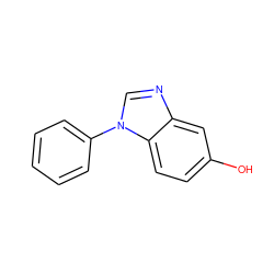 Oc1ccc2c(c1)ncn2-c1ccccc1 ZINC000000017525