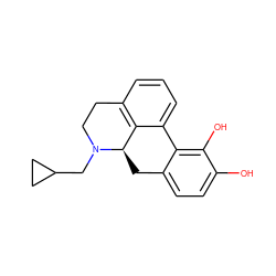 Oc1ccc2c(c1O)-c1cccc3c1[C@@H](C2)N(CC1CC1)CC3 ZINC000002000209