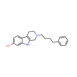 Oc1ccc2c3c([nH]c2c1)CN(CCCCc1ccccc1)CC3 ZINC000001997123