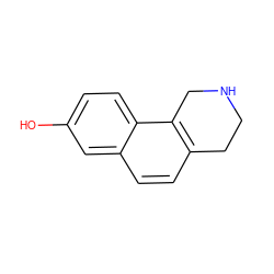 Oc1ccc2c3c(ccc2c1)CCNC3 ZINC000013766760