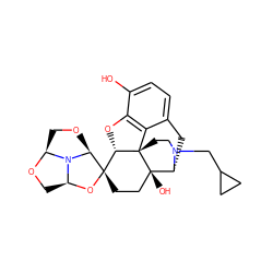 Oc1ccc2c3c1O[C@H]1[C@]4(CC[C@@]5(O)[C@@H](C2)N(CC2CC2)CC[C@]315)O[C@H]1CO[C@H]2CO[C@@H]4N21 ZINC000095560247