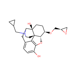 Oc1ccc2c3c1O[C@H]1[C@H](OC[C@H]4CO4)CC[C@@]4(O)[C@@H](C2)N(CC2CC2)CC[C@]314 ZINC000013724959